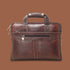 Vedantix Genuine Leather Brown Laptop Messenger Bag For Men
